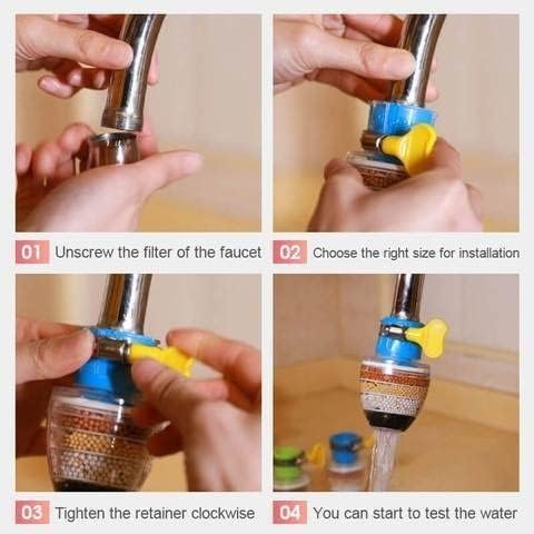 Water Filter Universal Interface Home Kitchen Faucet